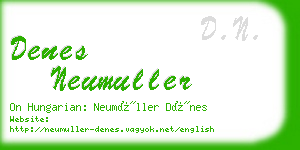 denes neumuller business card